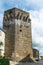 A stone tower in the old town of Buje. Istria, Croatia