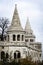 Stone towers of Fishermans Bastion in Budapest, Hungary