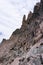 Stone towers up on Longs Peak, Colorado