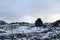 Stone troll on the mountainside