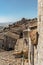 Stone village of Petralia Soprana,the highest village in Madonie mountain range,Sicily,Italy.Church of Santa Maria di Loreto at