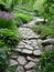 Stone walk path in the garden