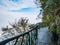 Stone Walkway balcony on the Tianmen mountain cilff with beautiful White cloud and sky at zhangjiajie city China.