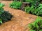 Stone walkway in garden