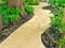 Stone walkway in garden