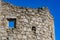 Stone wall at the ancient castle ruine ruttenstein