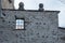 Stone wall of the chateau de valere, sion, switzerland.