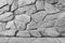 Stone wall with floor background texture, grey stone slate wall concrete grout, rock