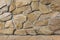 Stone wall with floor background texture, grey stone slate wall concrete grout, rock