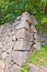 Stone wall ishigaki of Hiroshima Castle, Japan