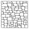 Stone wall made of cobblestones vector isolated