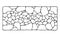 Stone wall masonry decorative vector sketch. isolated object