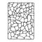 Stone wall masonry decorative vector sketch. isolated object