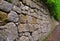 Stone wall in park