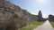 Stone wall ruins of the Greek town of Hersonissos in Sevastopol,