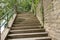 Stone wall with stairway