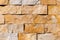 Stone wall from tiles natural granite.