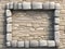 stone wall with a white bricks, Ai Generated