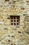 Stone wall with wood window