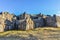 Stone walls of the fortress Saqsaywaman in Cusco, Peru