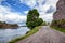 Stone walls of the fortress of Sveaborg on the island of Sumenlinna, the island of Finland. Sights of Northern Europe and Finland