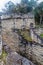 Stone walls at Kuelap ruins, northern Pe