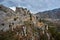 Stone walls of the medieval fortress Klis