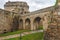 Stone walls of medieval ramparts