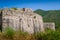 Stone walls of Tvrdava Mogren old fortress in Montenegro
