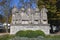 Stone war memorial depicting five soldiers dedicated to Infantry Regiment `Prince Carl` No.118 in city of Worms in Germany