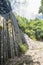 Stone waterfall natural landmark in Slovakia