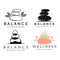 Stone wellness balance set collection icon logo vector template illustration design