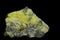 Stone with yellow sulfur on black