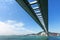 Stonecutters bridge under blue sky in the China