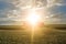 Stonehenge against the sun, Wiltshire, England