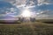 Stonehenge against the sun, Wiltshire, England