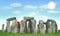 Stonehenge english landmark on field with sky