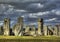 Stonehenge in gathering storm