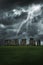 Stonehenge lightning storm