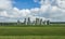 Stonehenge. Panoramic view. Prehistoric stone monument near Salisbury, Wiltshire, UK. in England.