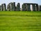 Stonehenge Ruins with Green Grass on Sunny Day