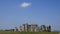 Stonehenge stones with cloud