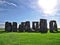 Stonehenge in the sunshine with clouds 2