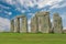 Stonehenge under a blue sky, England