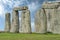 Stonehenge under a blue sky, England