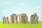 Stonehenge vector landscape