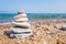 Stones balance and wellness retro spa concept, inspiration, zen-like and well being tranquil composition.