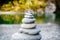 Stones balance and wellness retro spa concept, peaceful and unique inspiration, zen-like and well being tranquil composition