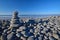 Stones balanced on the Pebble Ridge