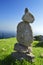 Stones balancing on top of Folia the highest mountain in Algarve